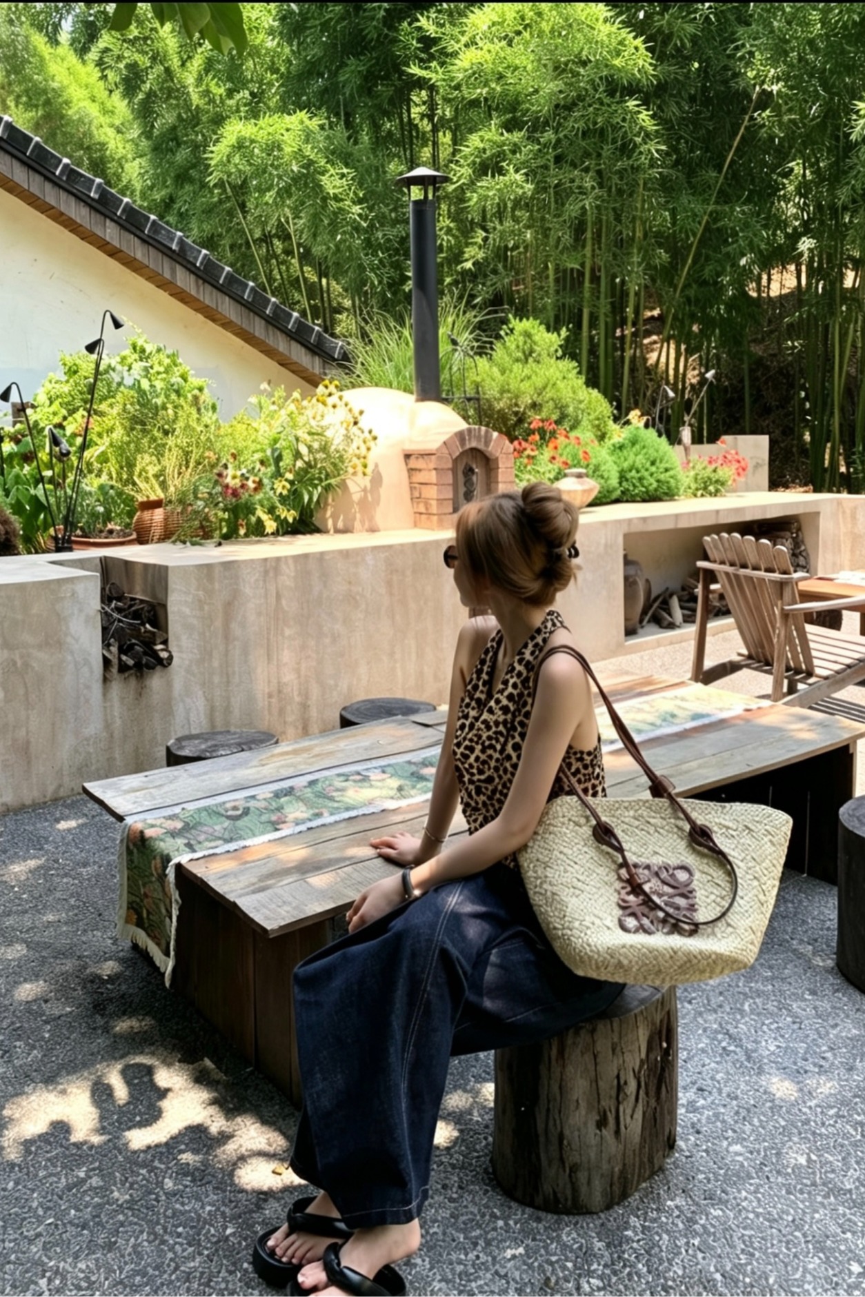 Leopard Print Halter V-Neck Open Back Sleeveless Tank Top for Women - Image 5