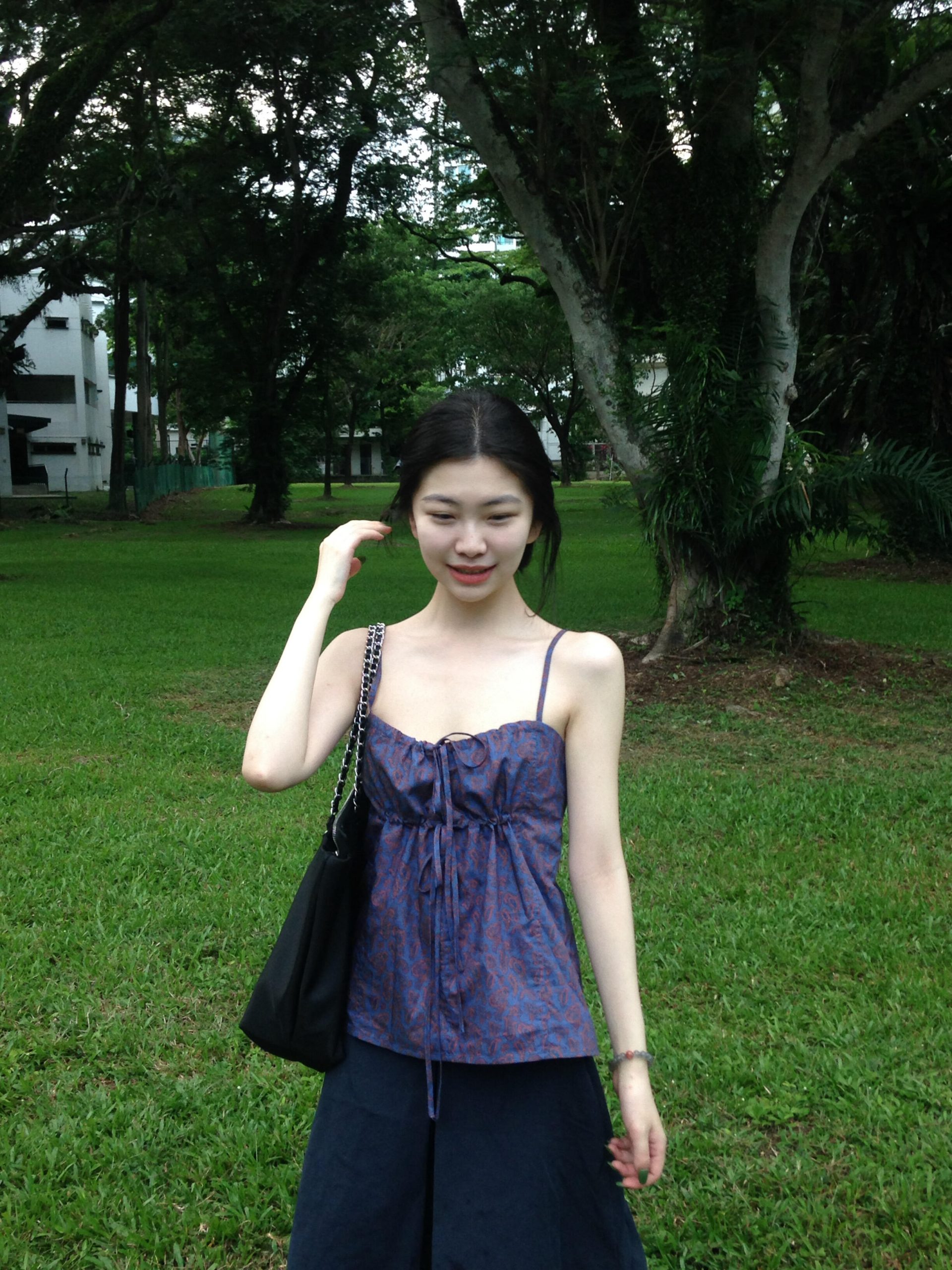 Sweet Purple Paisley Bow Cami Floral Tank Top for Women - Image 3